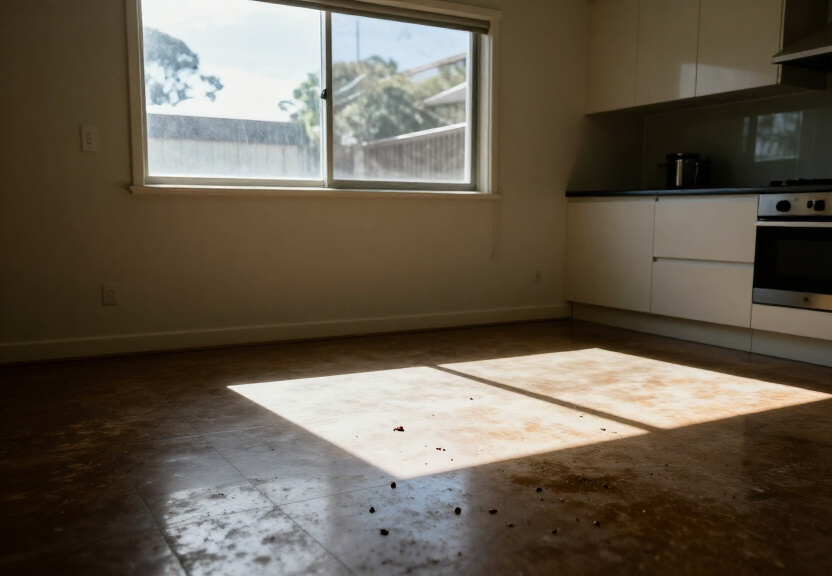 Rodent infestation in a Blacktown garage before treatment